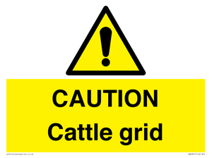 WA6301: CAUTION Cattle grid