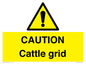 WA6301: CAUTION Cattle grid