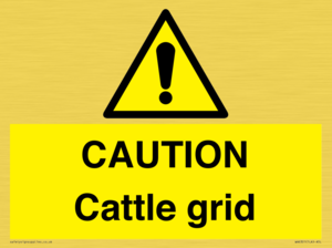 WA6301: CAUTION Cattle grid
