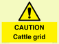 WA6301: CAUTION Cattle grid
