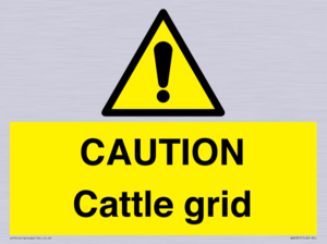WA6301: CAUTION Cattle grid