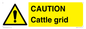 WA6301: CAUTION Cattle grid
