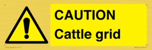 WA6301: CAUTION Cattle grid