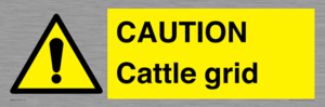 WA6301: CAUTION Cattle grid