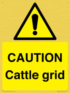 WA6301: CAUTION Cattle grid