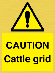 WA6301: CAUTION Cattle grid