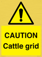 WA6301: CAUTION Cattle grid