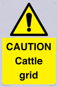 WA6301: CAUTION Cattle grid