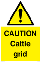 WA6301: CAUTION Cattle grid