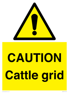 WA6301: CAUTION Cattle grid