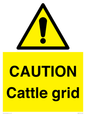 WA6301: CAUTION Cattle grid