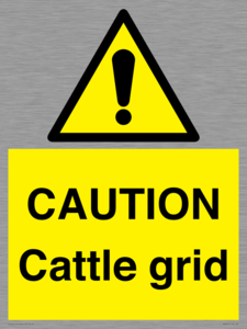 WA6301: CAUTION Cattle grid