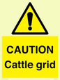 WA6301: CAUTION Cattle grid