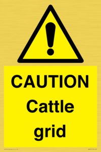 WA6301: CAUTION Cattle grid