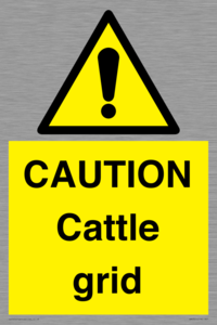 WA6301: CAUTION Cattle grid