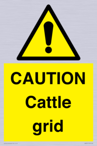 WA6301: CAUTION Cattle grid