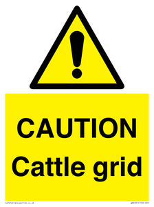 WA6301: CAUTION Cattle grid