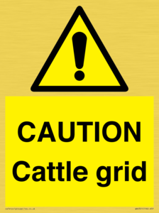 WA6301: CAUTION Cattle grid