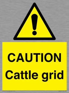 WA6301: CAUTION Cattle grid