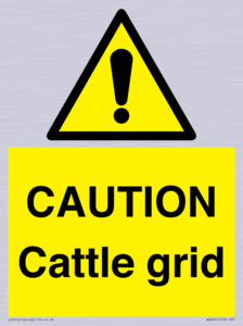 WA6301: CAUTION Cattle grid