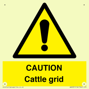 WA6301: CAUTION Cattle grid
