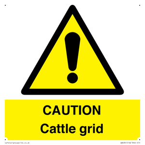 WA6301: CAUTION Cattle grid