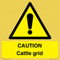WA6301: CAUTION Cattle grid