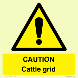 WA6301: CAUTION Cattle grid
