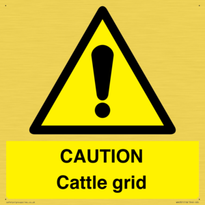 WA6301: CAUTION Cattle grid