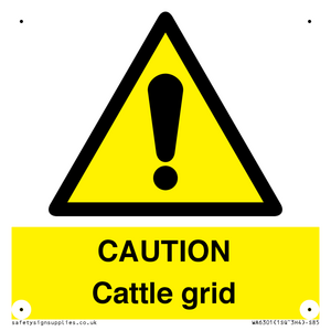WA6301: CAUTION Cattle grid