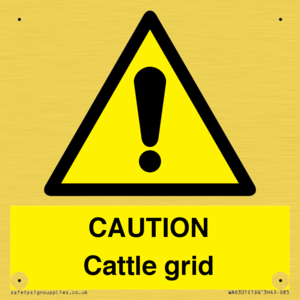 WA6301: CAUTION Cattle grid