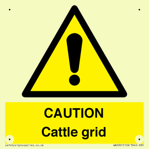 WA6301: CAUTION Cattle grid