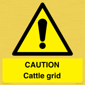 WA6301: CAUTION Cattle grid