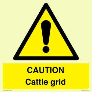 WA6301: CAUTION Cattle grid