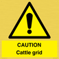 WA6301: CAUTION Cattle grid