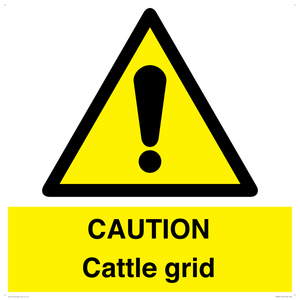 WA6301: CAUTION Cattle grid