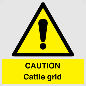 WA6301: CAUTION Cattle grid