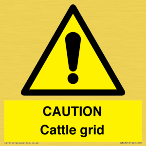 WA6301: CAUTION Cattle grid