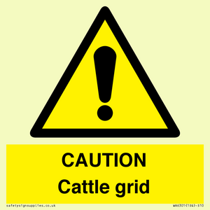WA6301: CAUTION Cattle grid