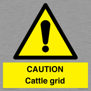 WA6301: CAUTION Cattle grid