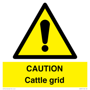 WA6301: CAUTION Cattle grid