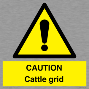 WA6301: CAUTION Cattle grid