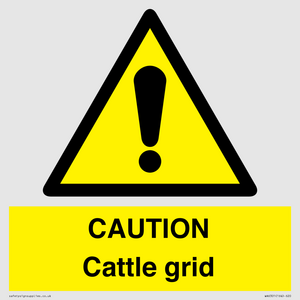 WA6301: CAUTION Cattle grid