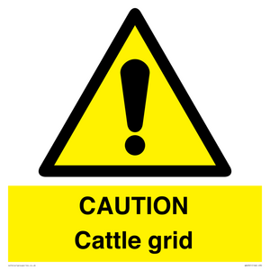 WA6301: CAUTION Cattle grid