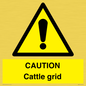 WA6301: CAUTION Cattle grid