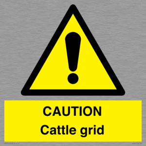 WA6301: CAUTION Cattle grid