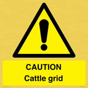 WA6301: CAUTION Cattle grid