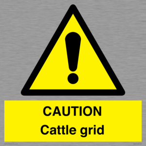 WA6301: CAUTION Cattle grid