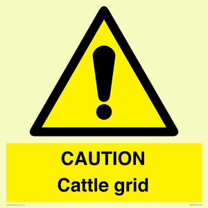 WA6301: CAUTION Cattle grid