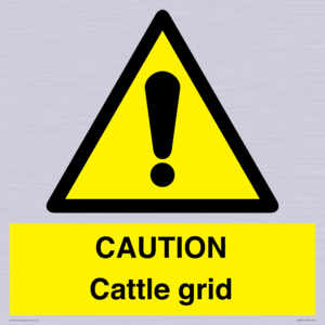 WA6301: CAUTION Cattle grid
